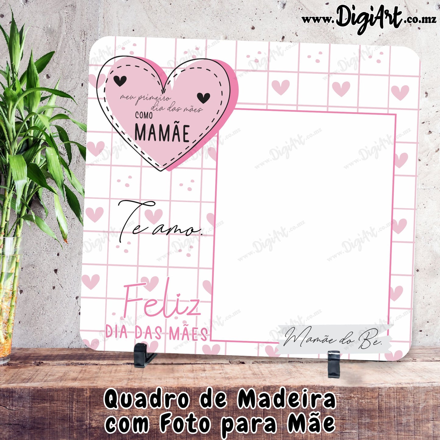 Quadro Quadrado para Mãe 35x35cm
