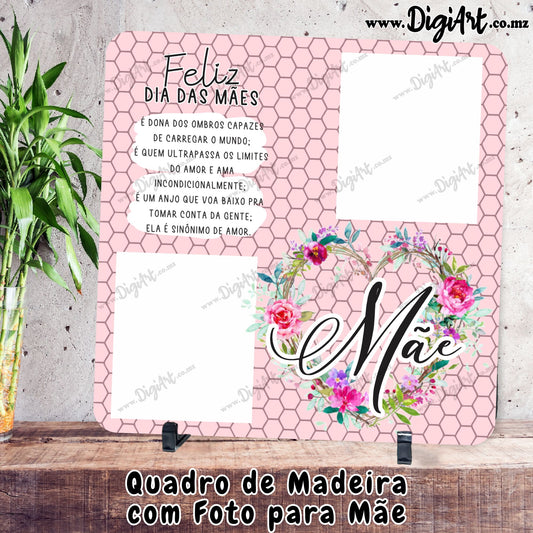 Quadro Quadrado para Mãe 25x25cm