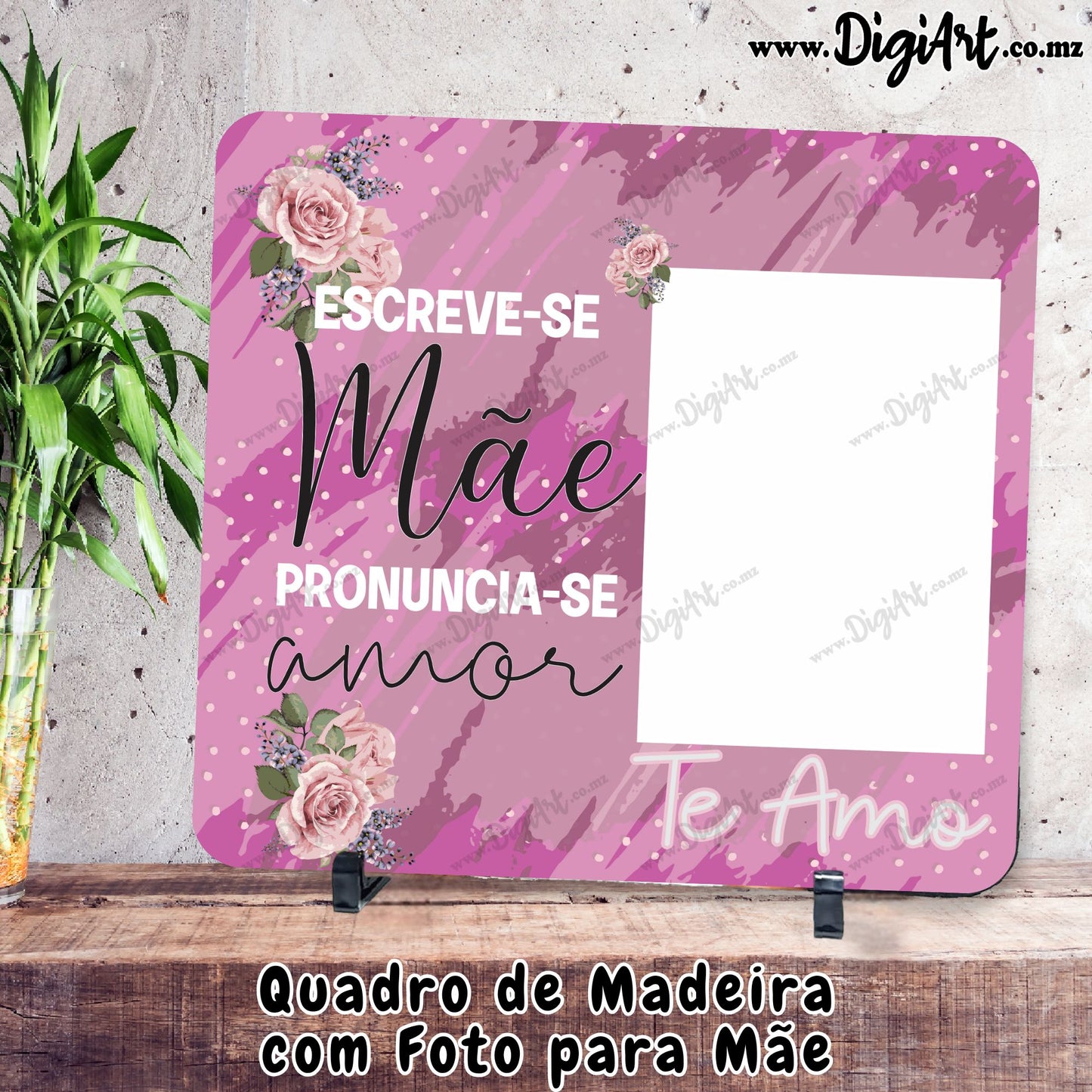 Quadro Quadrado para Mãe 35x35cm