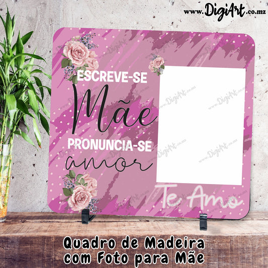 Quadro Quadrado para Mãe 19x19cm