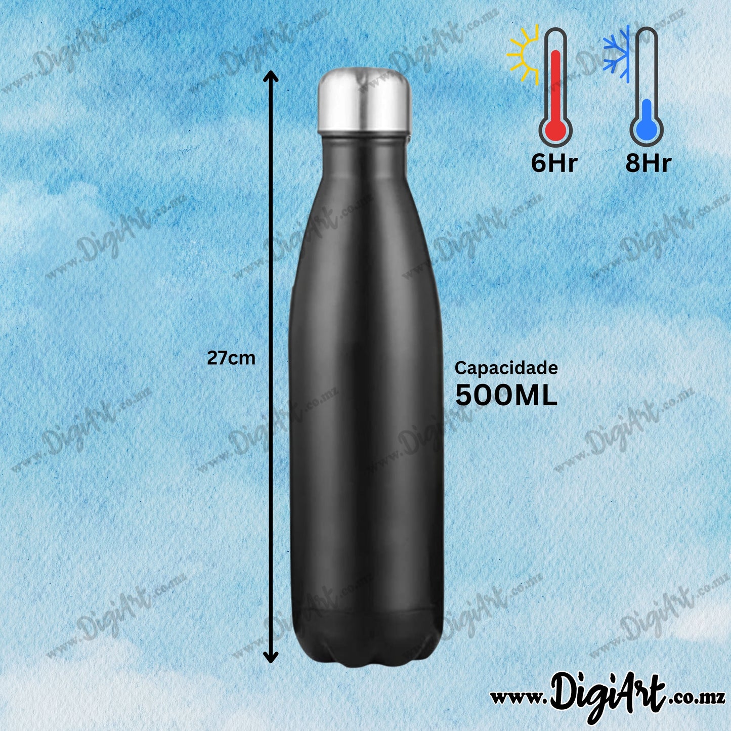Garrafa Térmica 500ml – Personalizada do Seu Jeito!