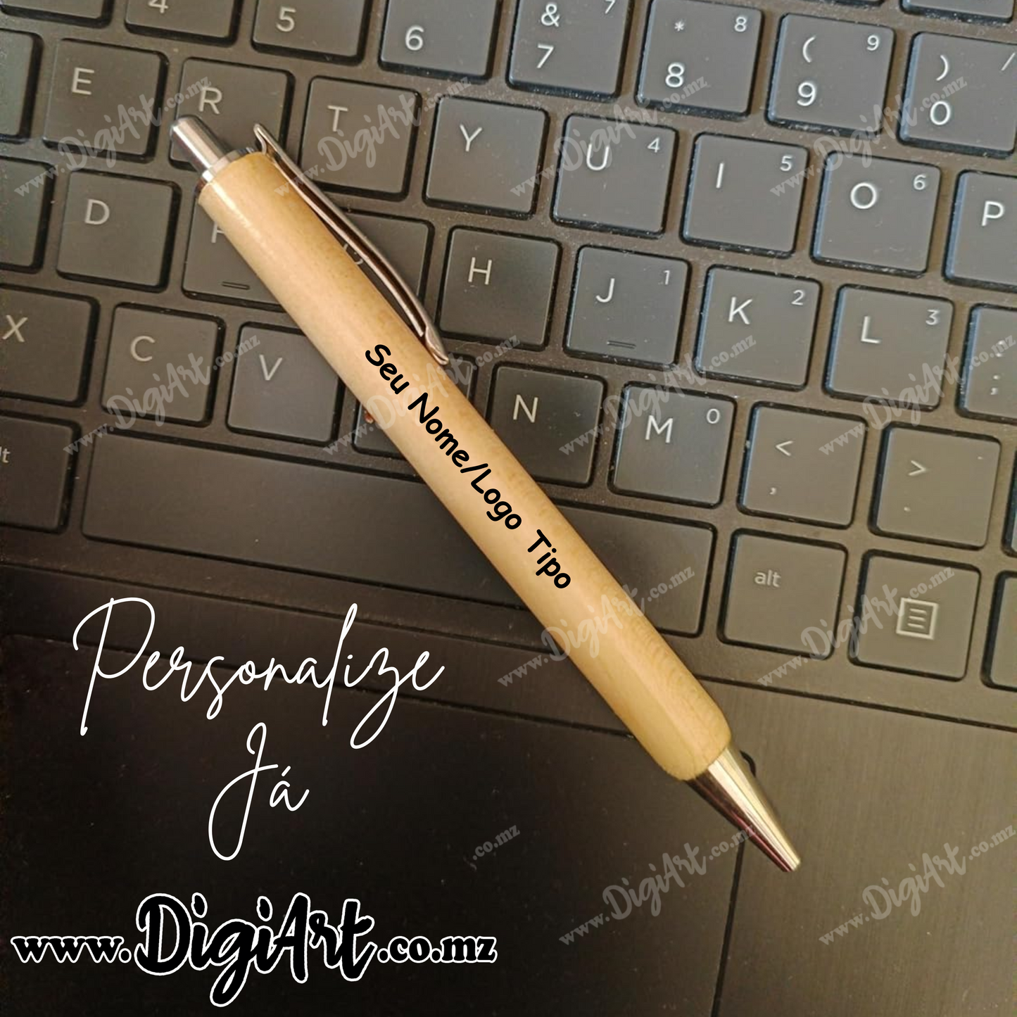 Caneta de Madeira Personalizada