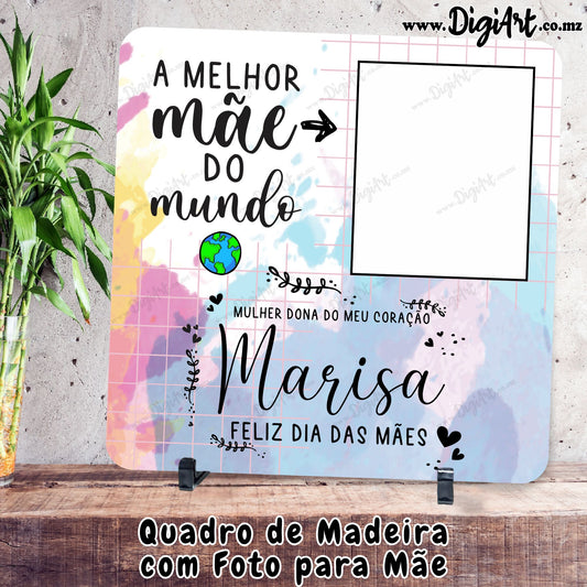Quadro Quadrado para Mãe 35x35cm