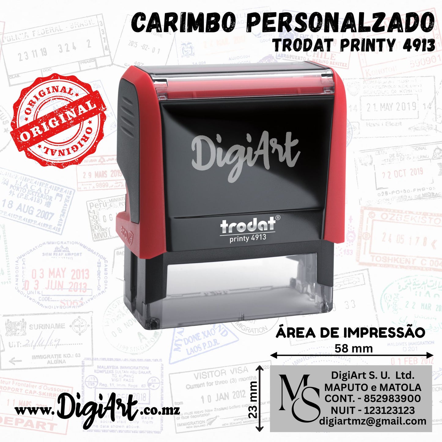 Carimbo Personalizado Trodat Printy 4913