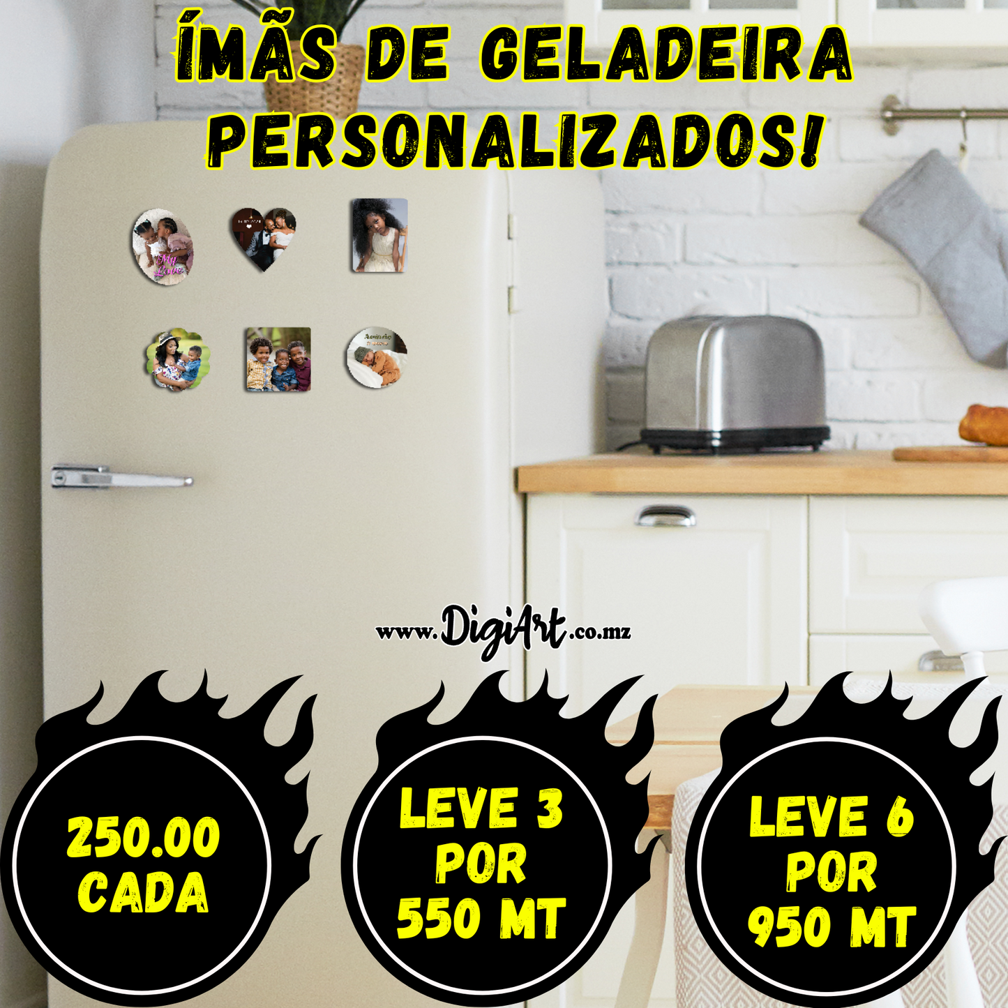 Ímã Geladeira Personalizado - Redondo
