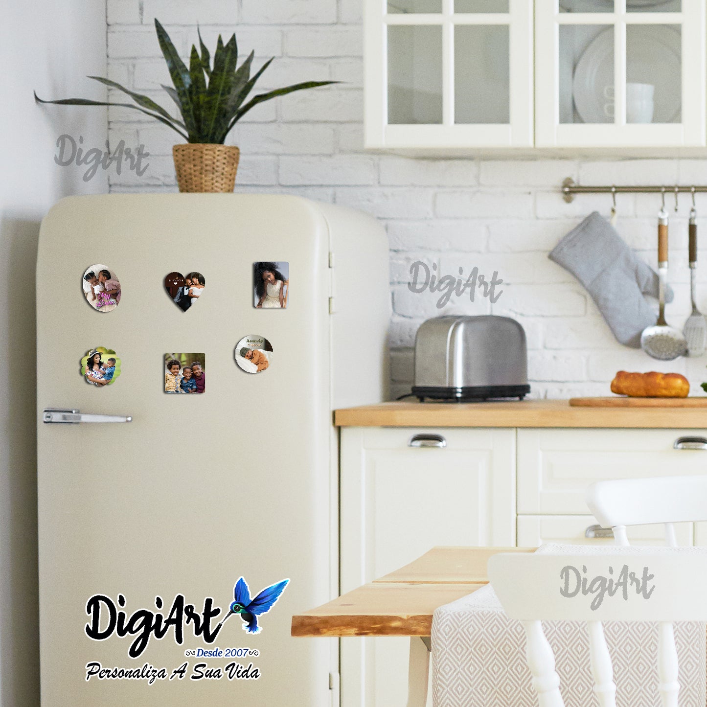 Ímã Geladeira Personalizado - Redondo
