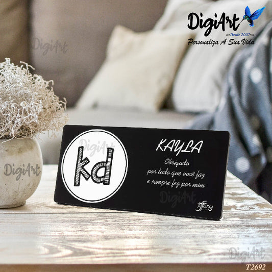 Quadro Personalizado Madeira HD 19x9cm