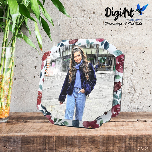 Quadro em Madeira com Impressão 17x17cm