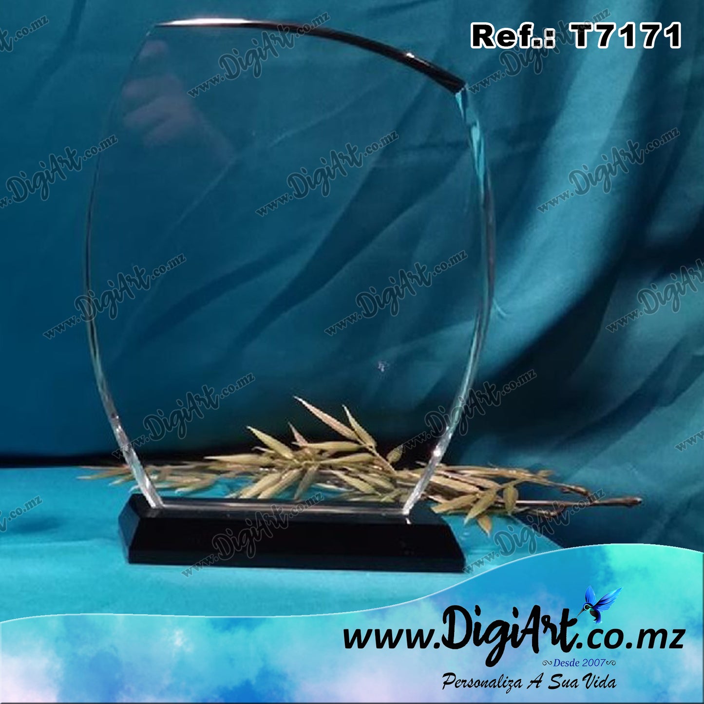 Troféu de Cristal Personalizado 16CM