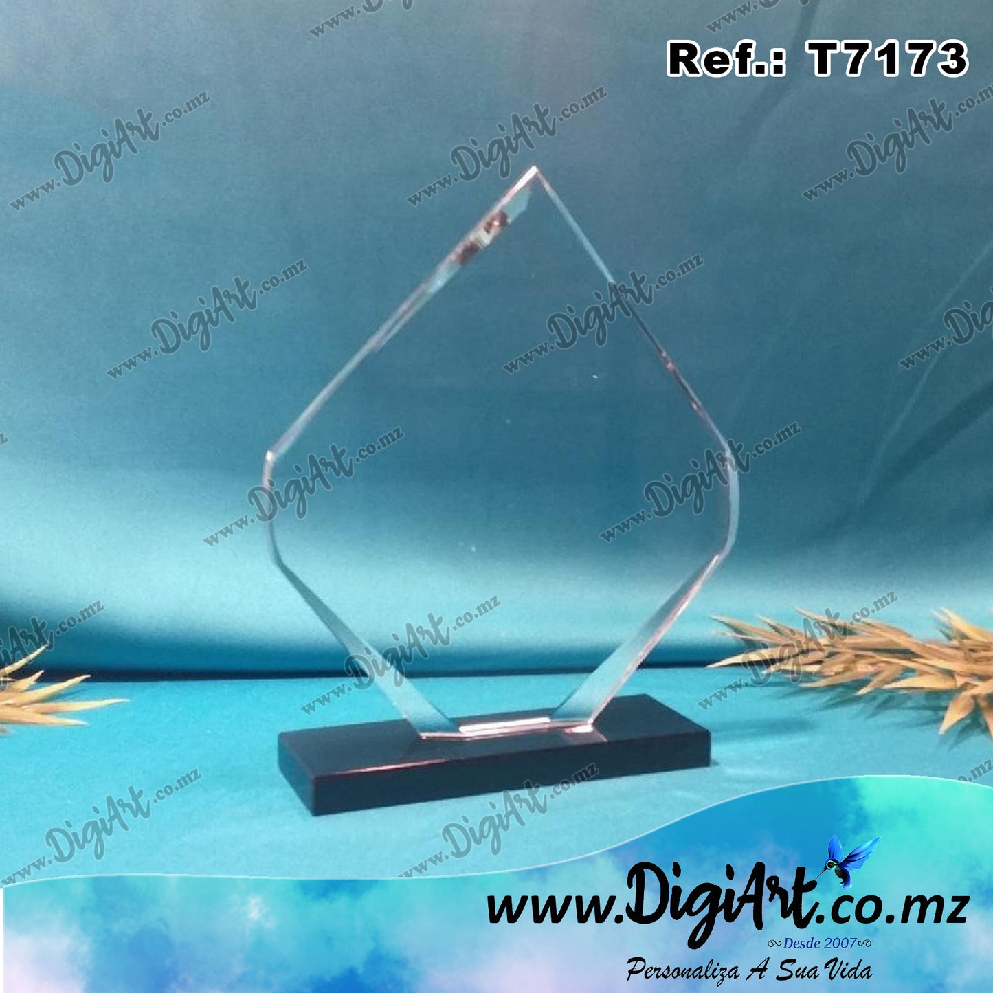 Troféu de Cristal Personalizado 16cm