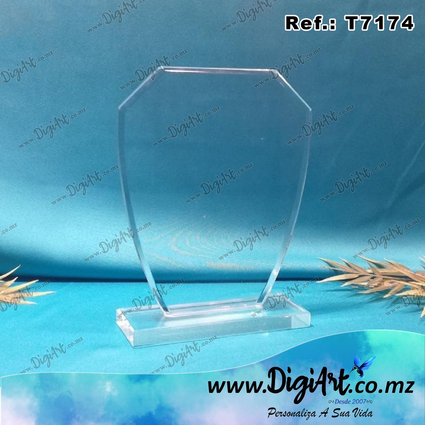 Troféu de Cristal Personalizado 15.5cm