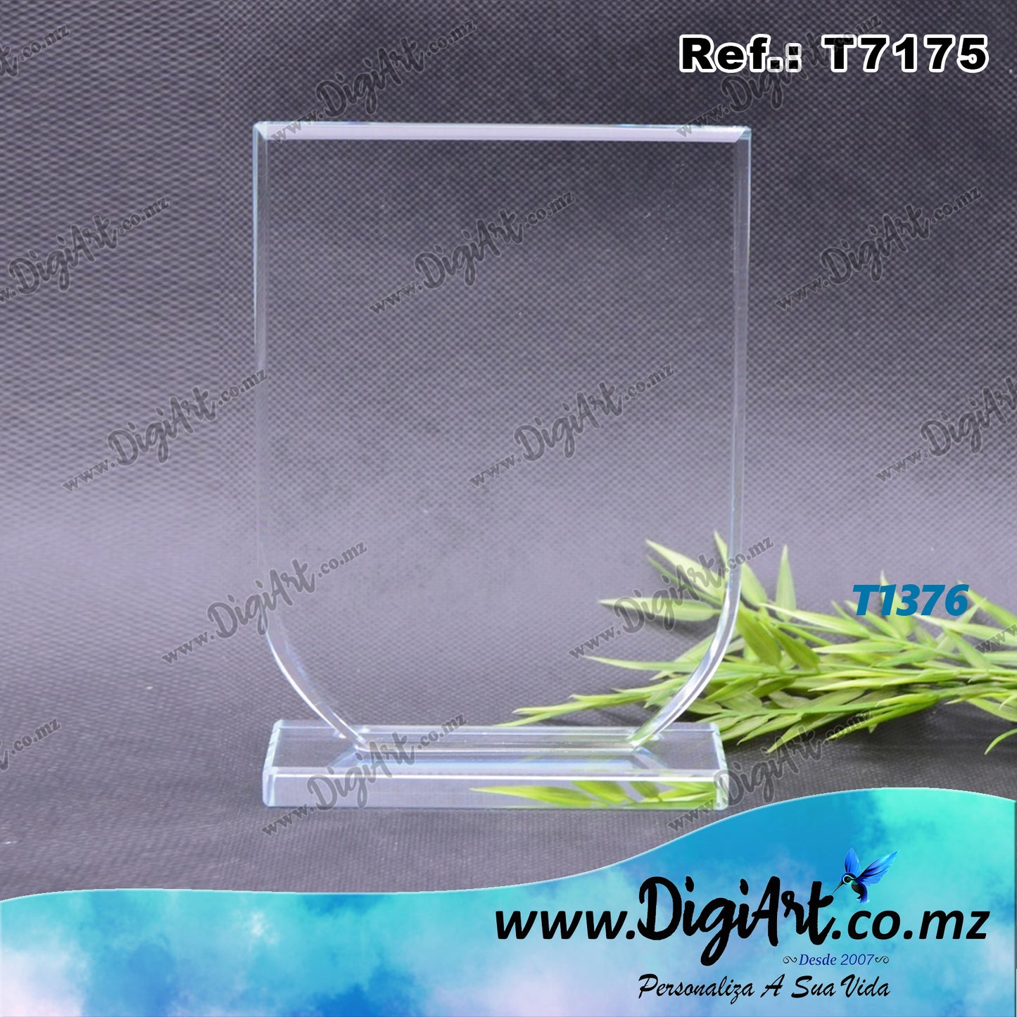 Troféu de Cristal Personalizado 16cm