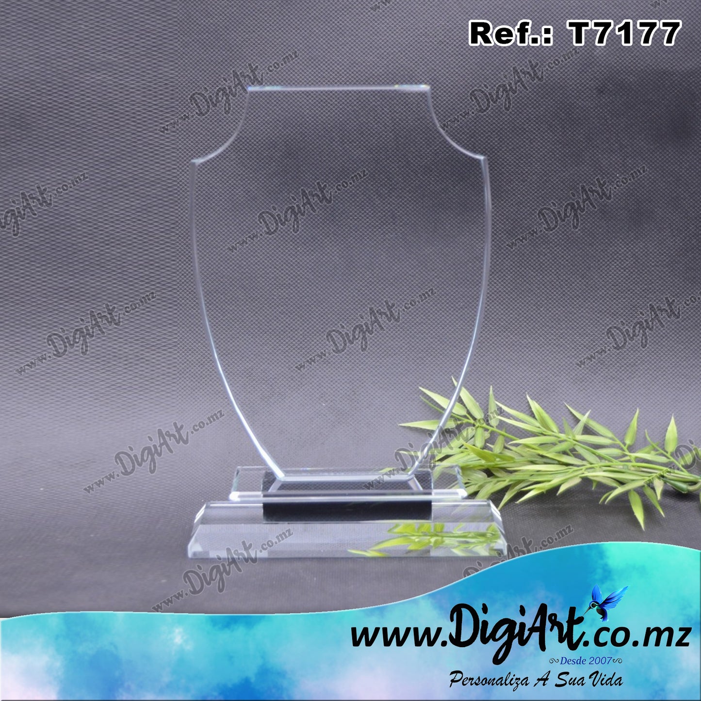 Troféu de Cristal Personalizado 20cm