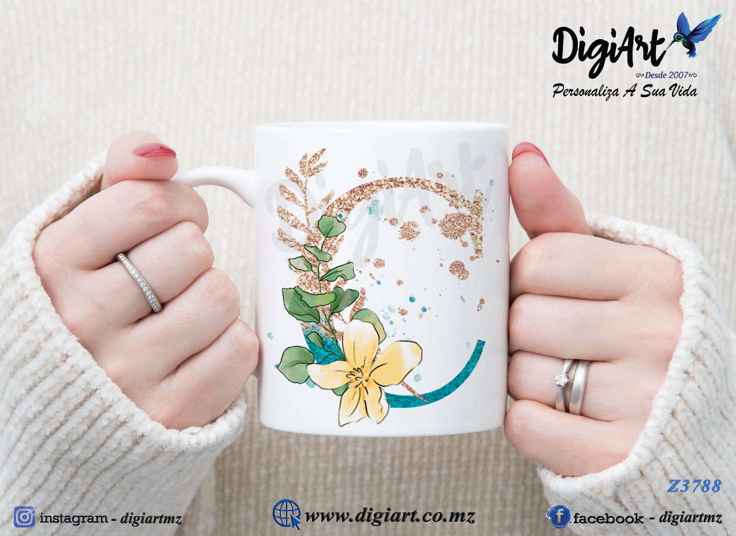 Design para Caneca Personalizada Alfabetos - 1