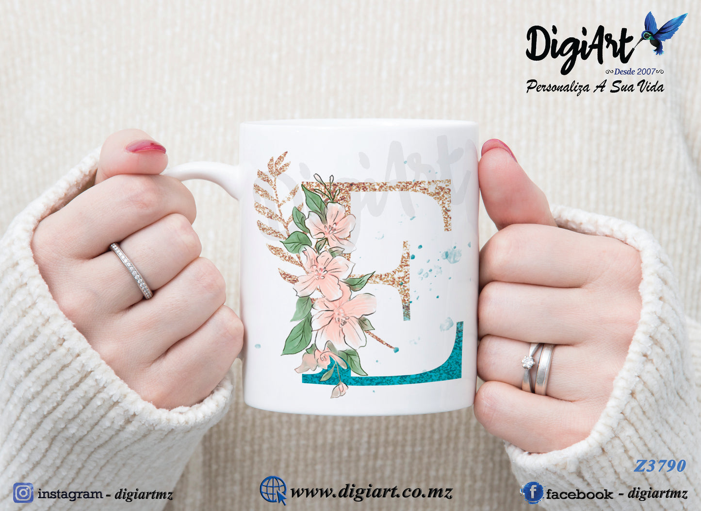 Design para Caneca Personalizada Alfabetos - 1