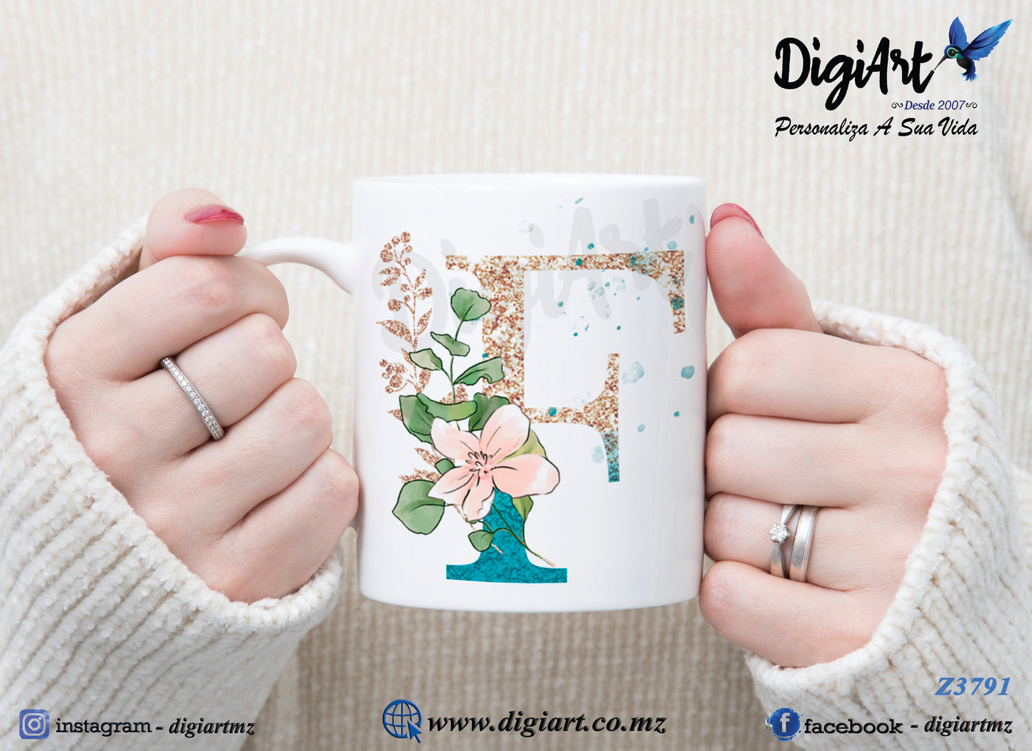 Design para Caneca Personalizada Alfabetos - 1