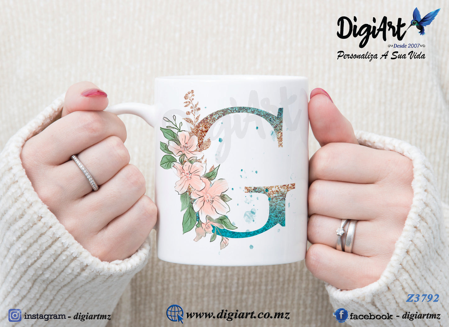 Design para Caneca Personalizada Alfabetos - 1