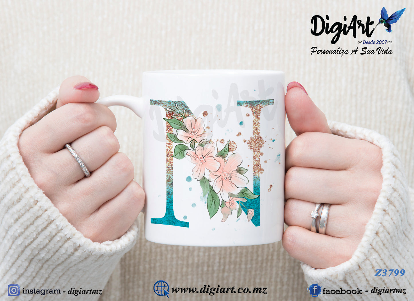 Design para Caneca Personalizada Alfabetos - 1