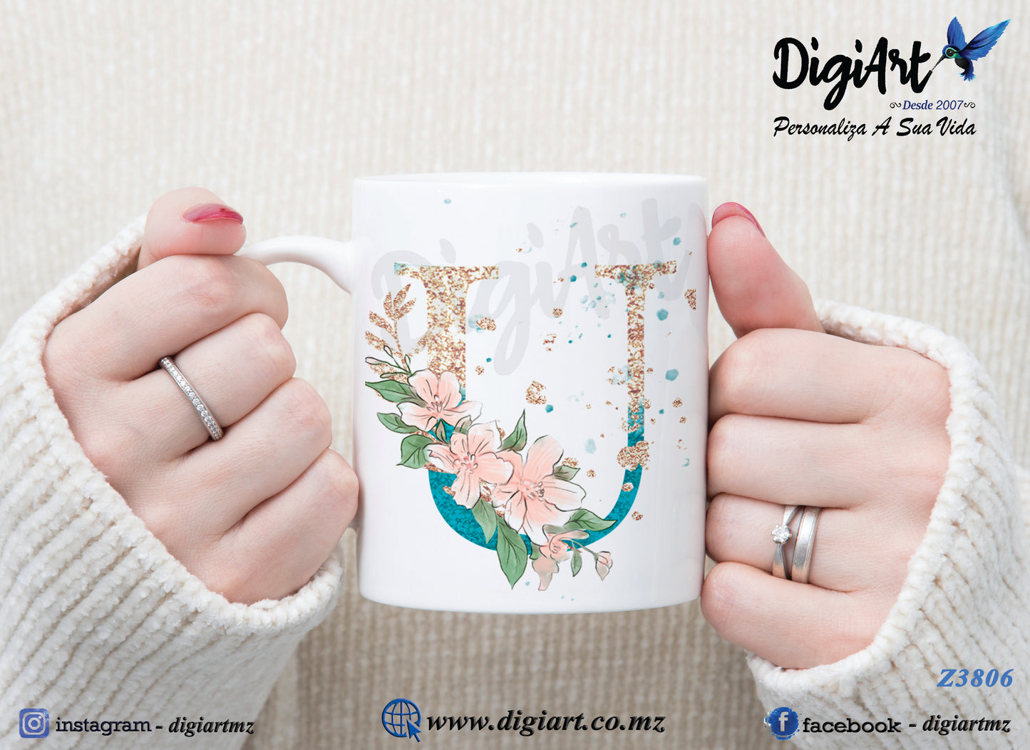 Design para Caneca Personalizada Alfabetos - 1