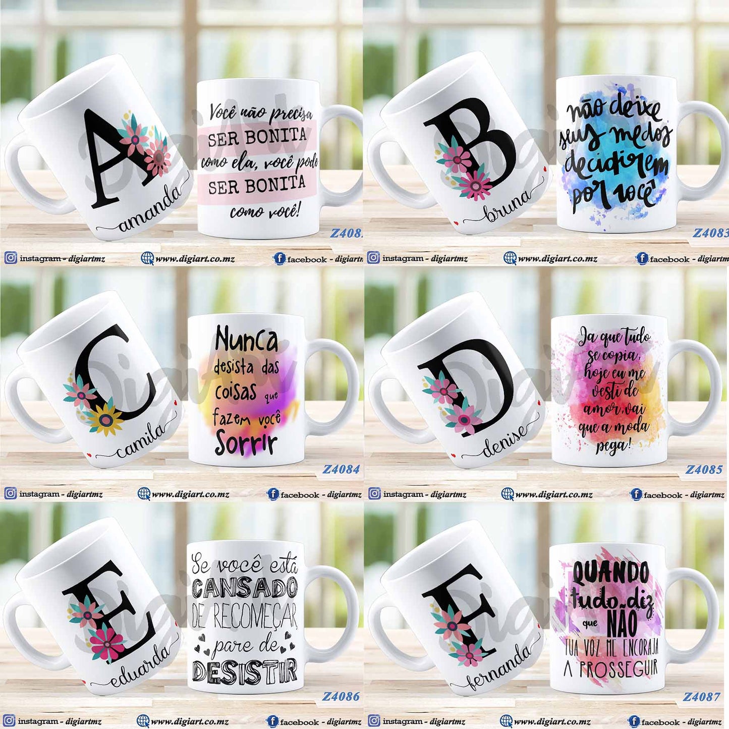Design para Caneca Personalizada Alfabetos - 2