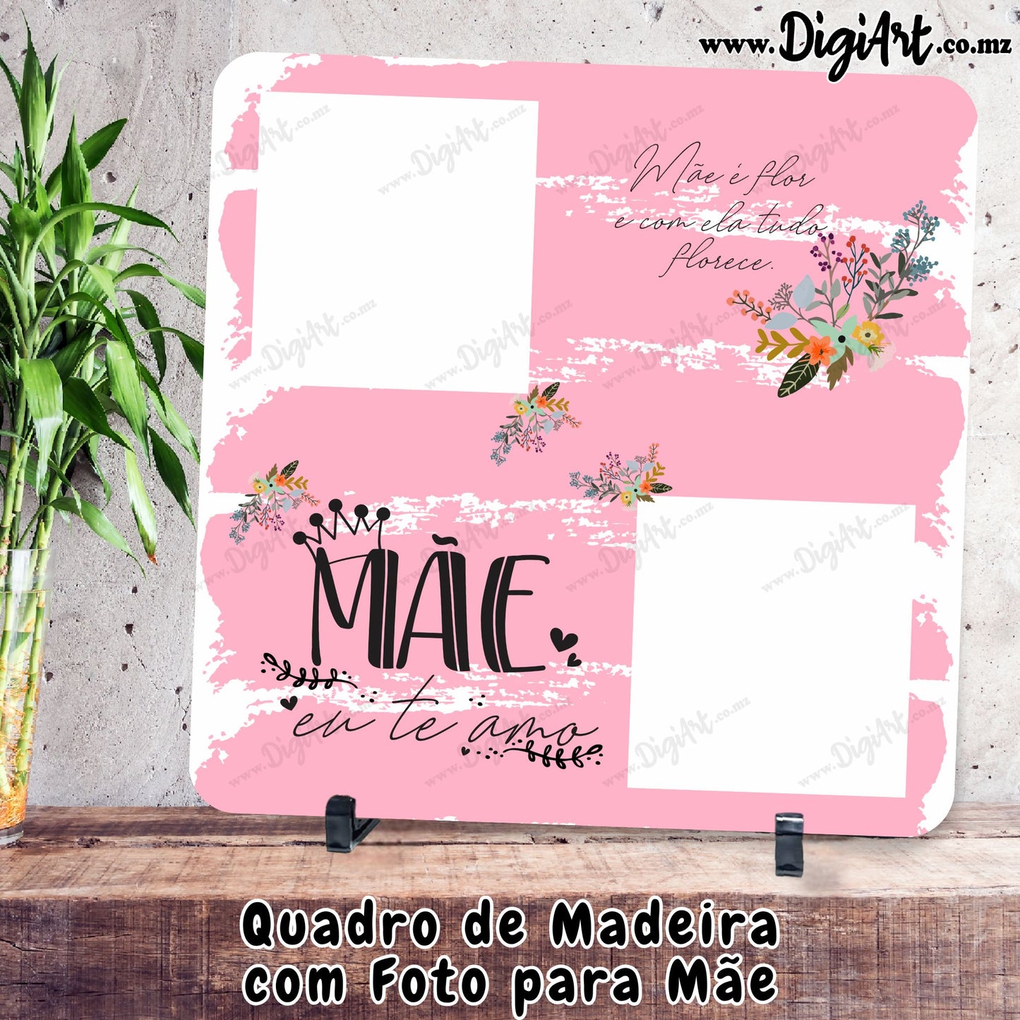 Quadro Quadrado para Mãe 35x35cm