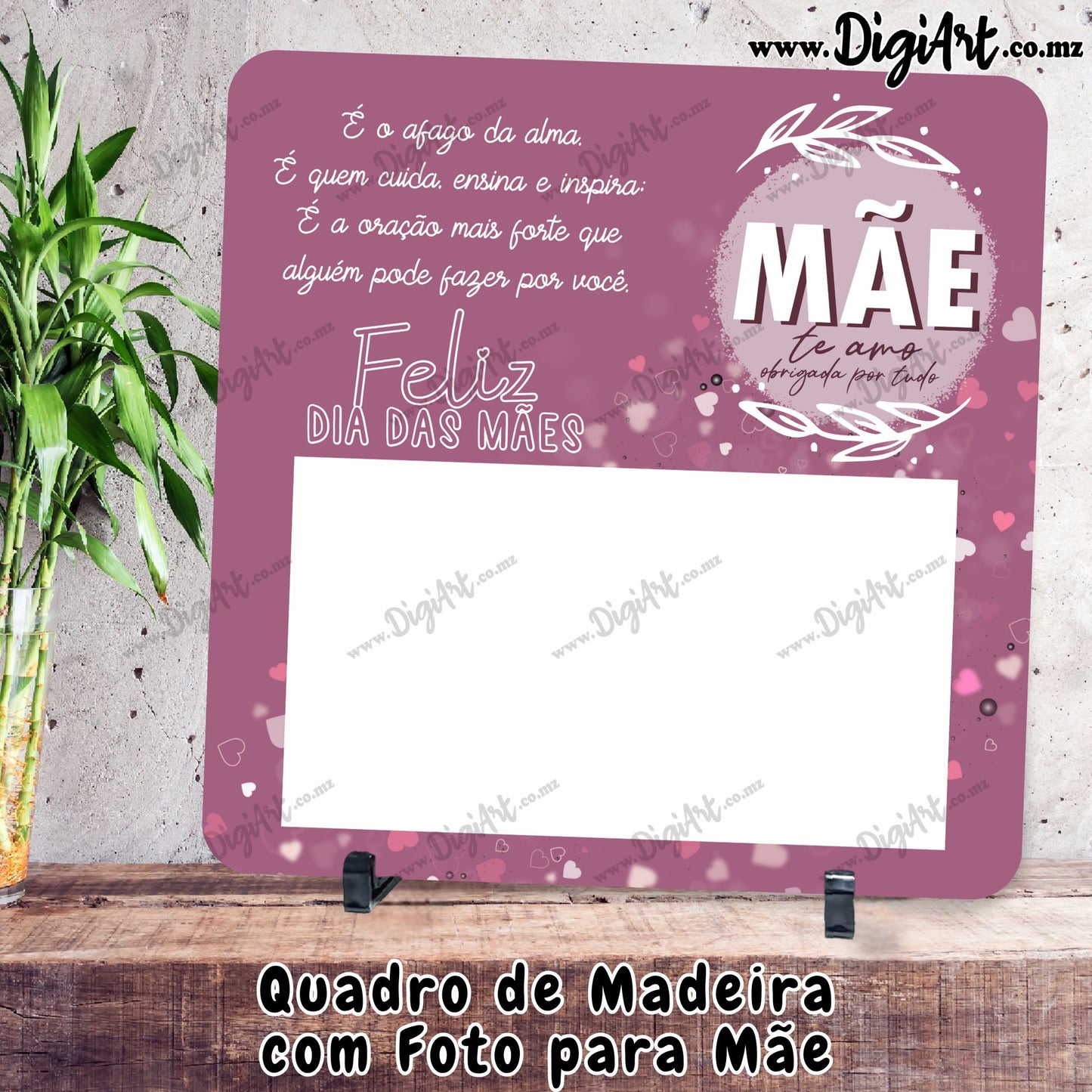 Quadro Quadrado para Mãe 35x35cm