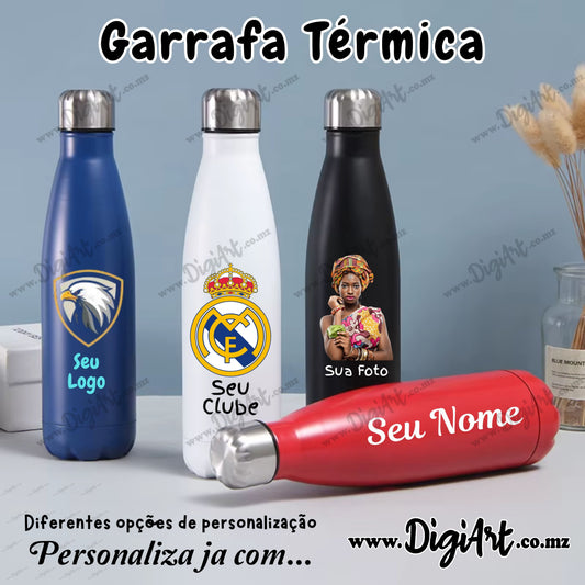 Garrafa Térmica 500ml – Personalizada do Seu Jeito!