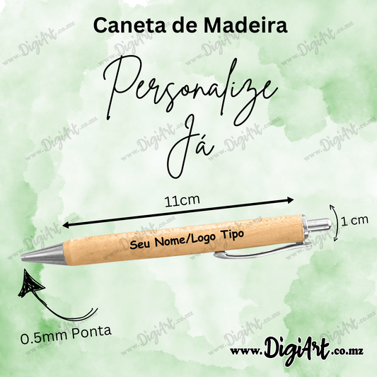 Caneta de Madeira Personalizada