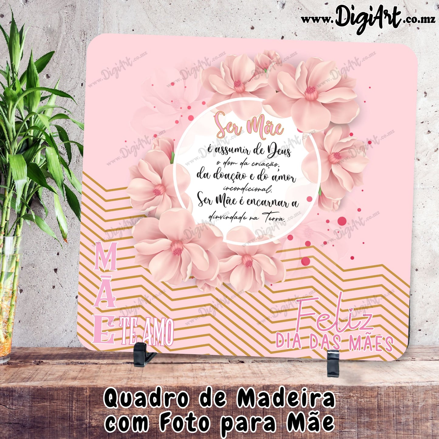 Quadro Quadrado para Mãe 35x35cm