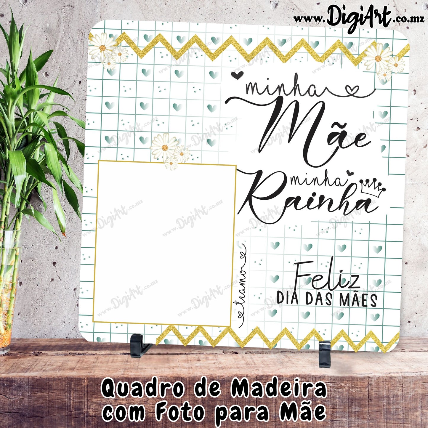Quadro Quadrado para Mãe 35x35cm