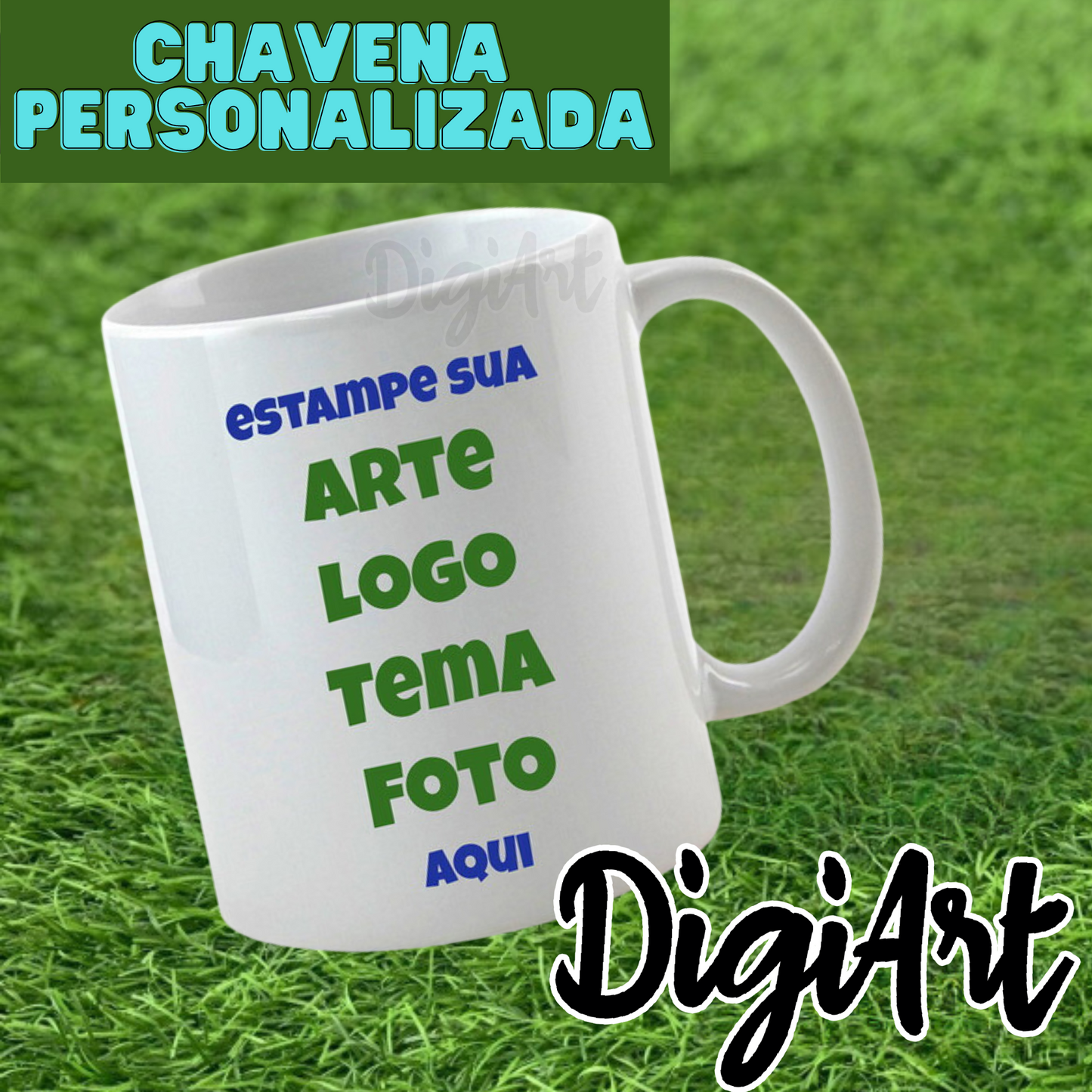 Chavena Branca Personalizada