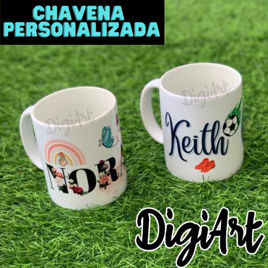 Chavena Branca Personalizada