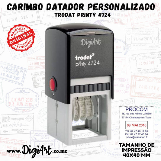 Carimbo Personalizado Datador Trodat Printy 4724