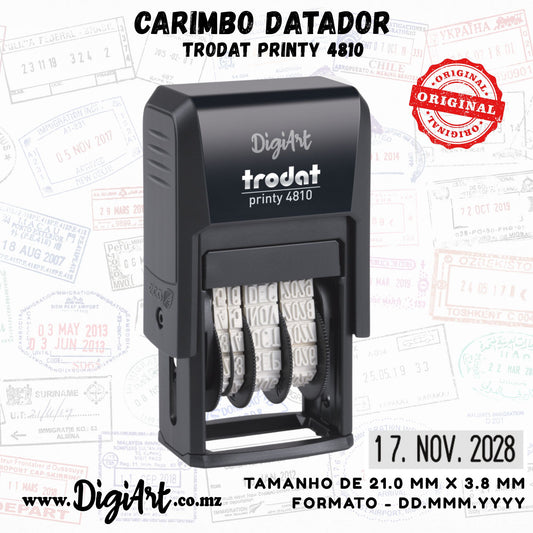 Carimbo Datador Automático Trodat Printy 4810