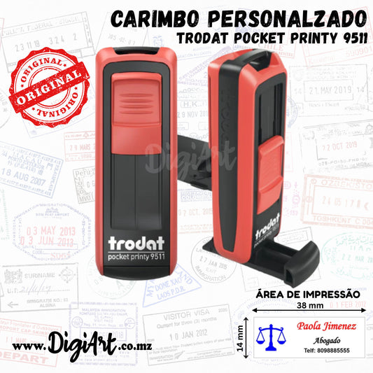Carimbo de Bolso Trodat Pocket Printy 9511