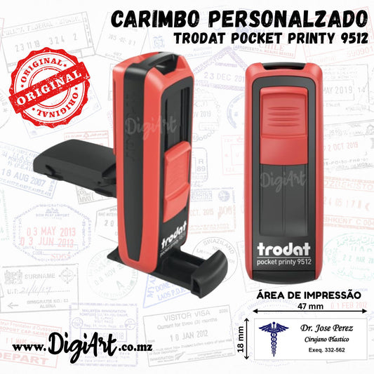 Carimbo de Bolso Trodat Pocket Printy 9512