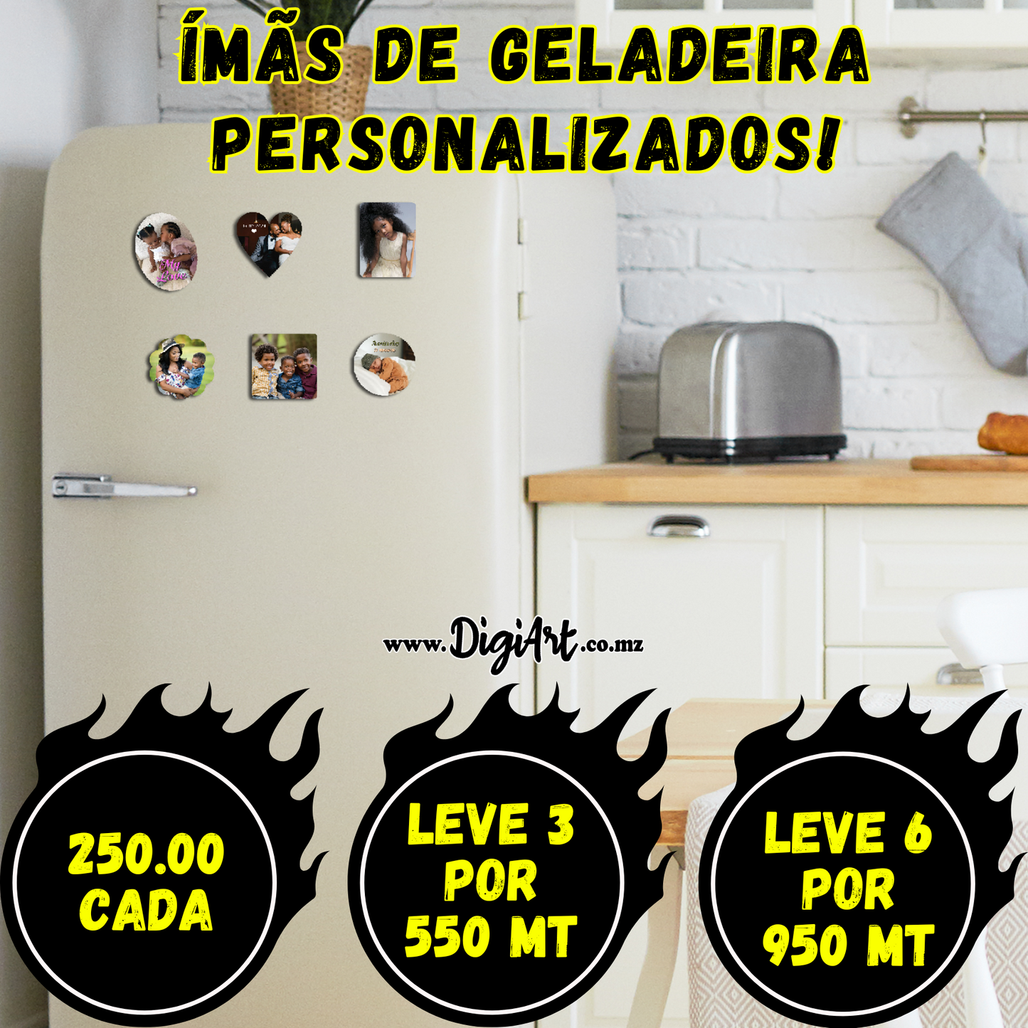 Ímã Geladeira Personalizado - Ratangulo