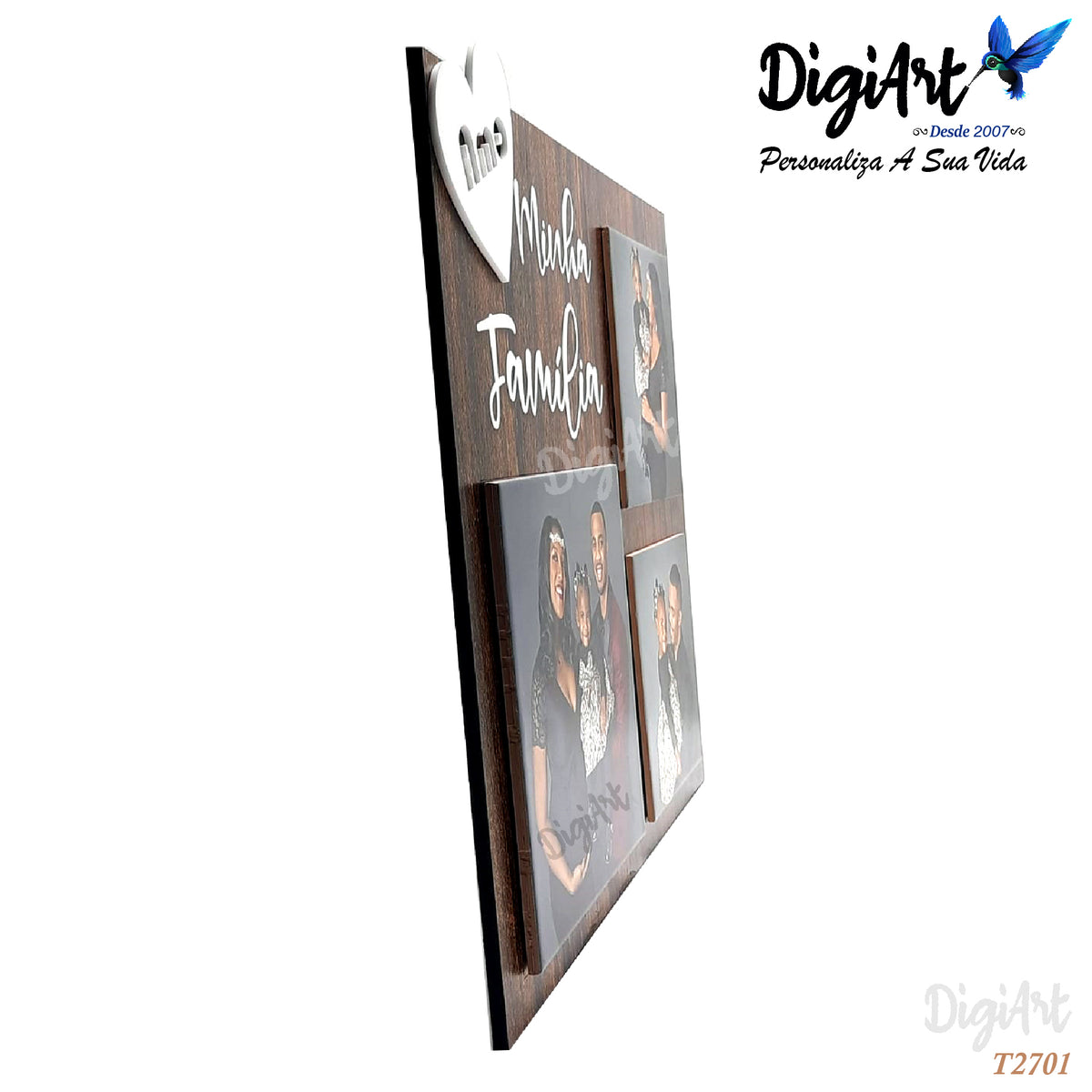 QUADRO AMO MINHA FAMILIA - com 3 AZULEJOS – Digiart